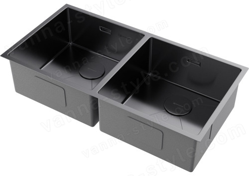 Кухонная мойка Omoikiri Taki 86-2-U/IF-GM 4993793 86.5x44 стальная, вороненая сталь