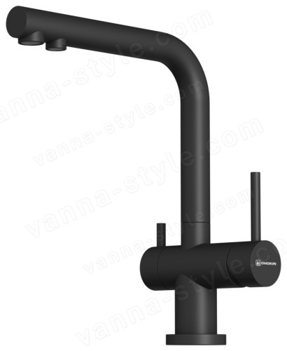 Смеситель для кухни Omoikiri Nagano P-BL 4974047 с подключением фильтра, черный