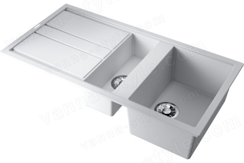 Кухонная мойка Omoikiri Kitagawa 100-2-WH 4993803 100x51 из искусственного камня, белый