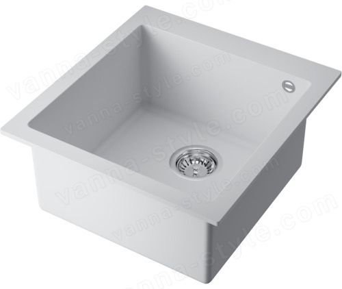 Кухонная мойка Omoikiri Bosen 47A-WH 4993817 47x50 из искусственного камня, белый