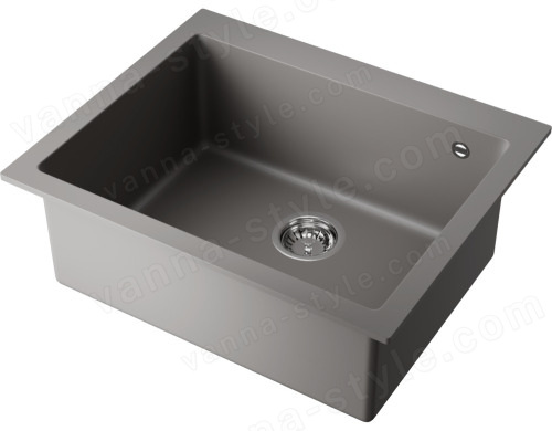 Кухонная мойка Omoikiri Bosen 61A-GR 4993825 61x50 из искусственного камня, leningrad grey