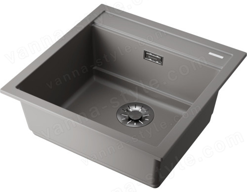 Кухонная мойка Omoikiri Kitagawa 51-GR 4993830 51x51 из искусственного камня, leningrad grey