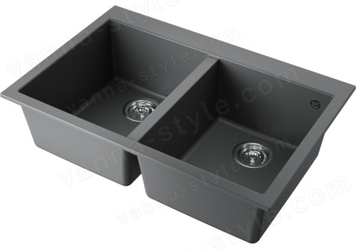 Кухонная мойка Omoikiri Bosen 80-2-PL 4993843 80x53 из искусственного гранита, платина