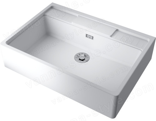 Кухонная мойка Omoikiri Kinokawa 90-WH 4993853 90x63.5 из искусственного камня, белый