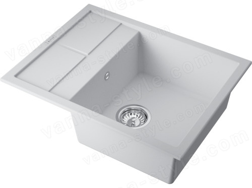 Кухонная мойка Omoikiri Sumi 65A-WH 4993861 65x50 из искусственного камня, белый
