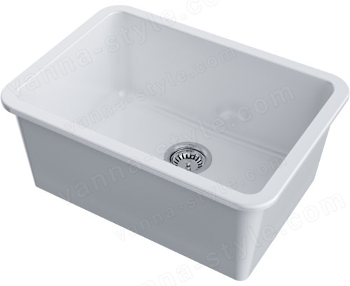 Кухонная мойка Omoikiri Torishima 67-U/I-WH GLOSSY 4993866 67.3x48.3 керамическая, белый глянц