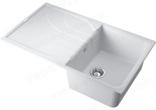 Кухонная мойка Omoikiri Yasugata 86-WH 4993871 86x50 из искусственного гранита, белый