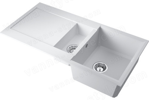 Кухонная мойка Omoikiri Sakaime 100-2-WH 4993895 100x50 из искусственного гранита, белый