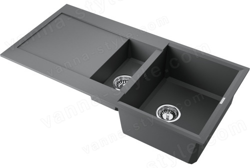 Кухонная мойка Omoikiri Sakaime 100-2-PL 4993899 100x50 из искусственного гранита, платина