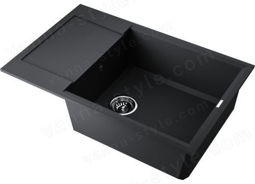 Кухонная мойка Omoikiri Sakaime 78-LB-BL 4993900 78x50 из искусственного гранита, черный