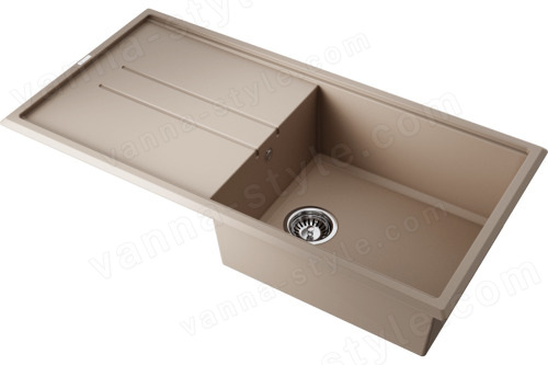 Кухонная мойка Omoikiri Tedori-100-SA 4993918 100x51 из искусственного гранита, бежевый