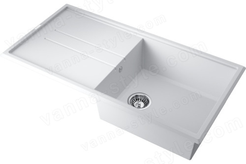 Кухонная мойка Omoikiri Tedori-100-WH 4993919 100x51 из искусственного гранита, белый