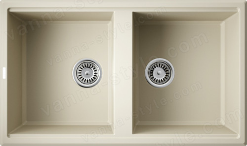 Кухонная мойка Omoikiri Tedori 86-2-BE 4993925 86x51 из искусственного гранита, ваниль