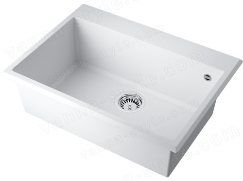 Кухонная мойка Omoikiri Tedori 68-WH 4993967 68x50 из искусственного гранита, белый