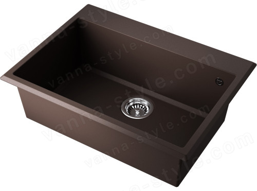 Кухонная мойка Omoikiri Tedori 68-DC 4993968 68x50 из искусственного гранита, темный шоколад