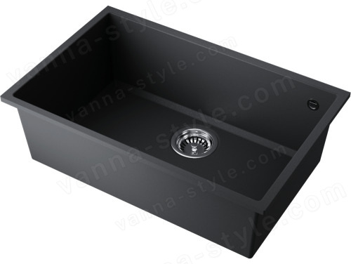 Кухонная мойка Omoikiri Tedori 66-U-BL 4993972 66x42 из искусственного гранита, черный