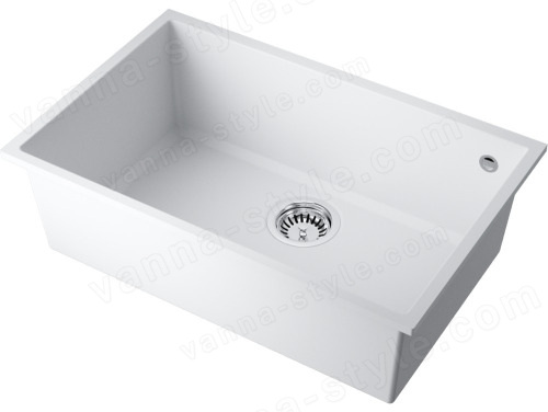 Кухонная мойка Omoikiri Tedori 66-U-WH 4993975 66x42 из искусственного гранита, белый