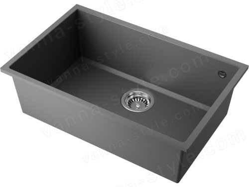 Кухонная мойка Omoikiri Tedori 66-U-PL 4993979 66x42 из искусственного гранита, платина