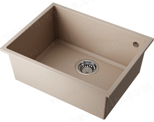 Кухонная мойка Omoikiri Tedori 54-U-SA 4993990 55x42 из искусственного гранита, бежевый