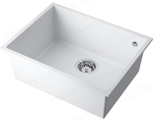 Кухонная мойка Omoikiri Tedori 54-U-WH 4993991 55x42 из искусственного гранита, белый