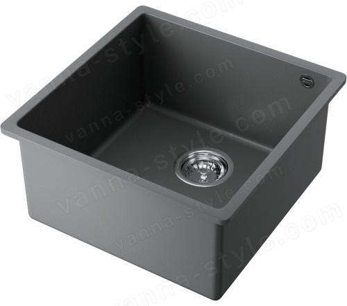 Кухонная мойка Omoikiri Bosen 44-U-PL 4997007 44x44 из искусственного гранита, платина