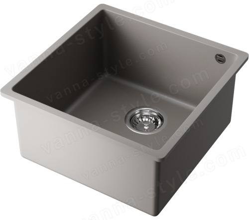 Кухонная мойка Omoikiri Bosen 44-U-GR 4997010 44x44 из искусственного гранита, leningrad grey