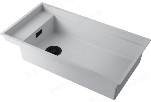 Кухонная мойка Omoikiri Kinaru 86-U/I WH 4997026 86x46 из искусственного камня, белый
