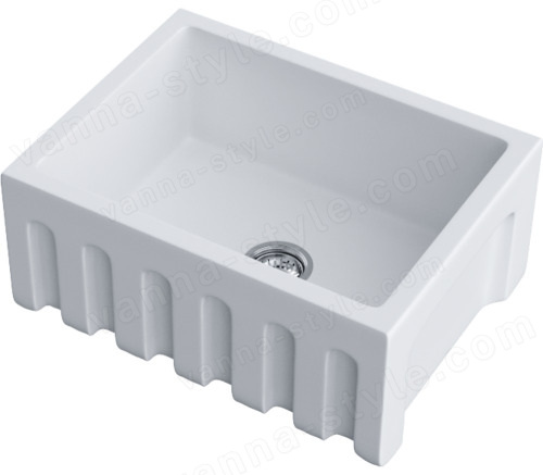 Кухонная мойка Omoikiri Mikura 61-WH 4997068 61x46 керамическая, белый