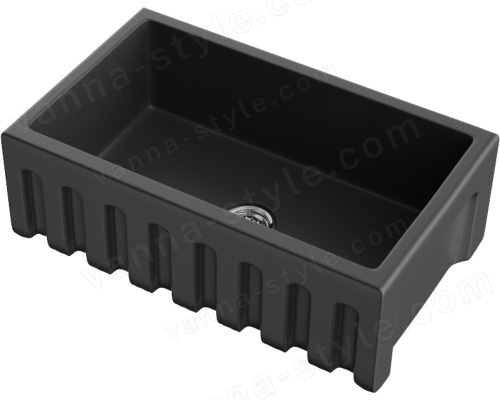 Кухонная мойка Omoikiri Mikura 76-BL 4997075 76x46 керамическая, черный