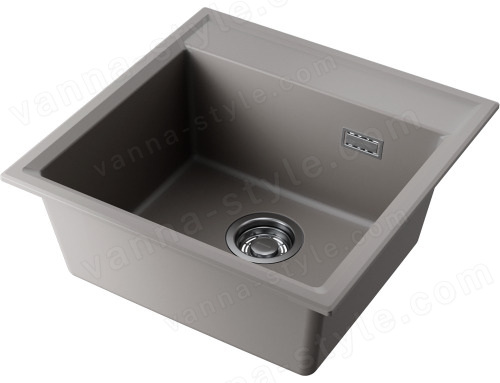 Кухонная мойка Omoikiri Daisen 51-GR 4997306 51x51 из искусственного гранита, leningrad grey