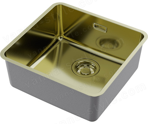 Кухонная мойка Omoikiri Omi 43-U/Ultra-LG 4997412 43x41.5 стальная, светлое золото