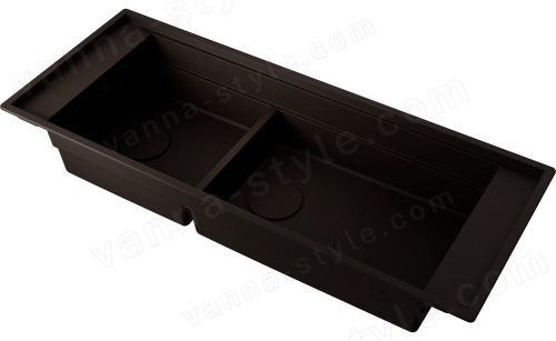 Кухонная мойка Omoikiri Sintesi Pro 114-2-MO 4997450 114x46 из искусственного камня, мокко