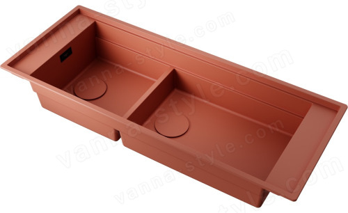 Кухонная мойка Omoikiri Sintesi Pro 114-2-CN 4997452 114x46 из искусственного камня, canyon