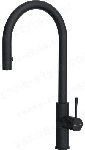 Смеситель для кухни Omoikiri Asakawa-S GB 4994579 с выдвижным шлангом и подключением фильтра, графи