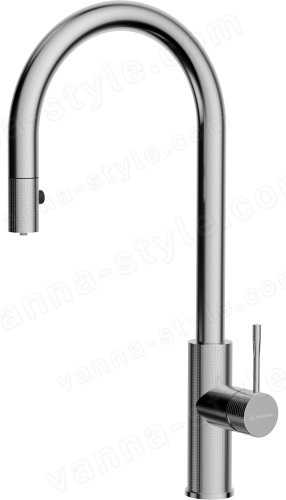 Смеситель для кухни Omoikiri Asakawa-S BN 4994581 с выдвижным шлангом и подключением фильтра, нержа