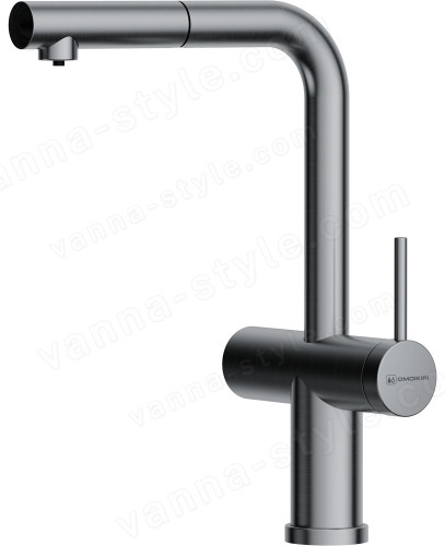 Смеситель для кухни Omoikiri Karatsu-S BN 4994589 с выдвижным шлангом и подключением фильтра, нержа