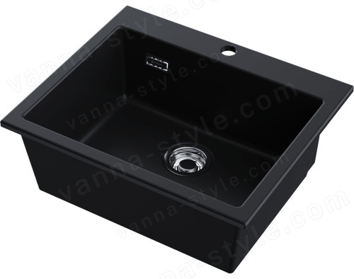 Кухонная мойка Omoikiri Omishima 60-BL Matt 4997480 60x51 керамическая, черный матовый