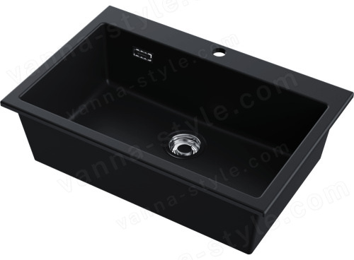 Кухонная мойка Omoikiri Omishima 76-BL Matt 4997484 76x51 керамическая, черный матовый