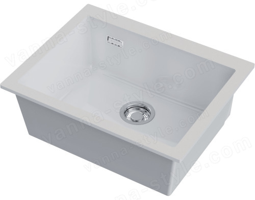 Кухонная мойка Omoikiri Omishima 60-U-WH Glossy 4997512 60x48 керамическая, белый глянцевый