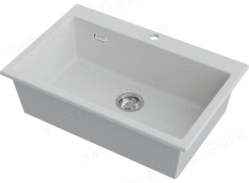 Кухонная мойка Omoikiri Omishima 76-WH Matt 4997551 76x51 керамическая, белый матовый