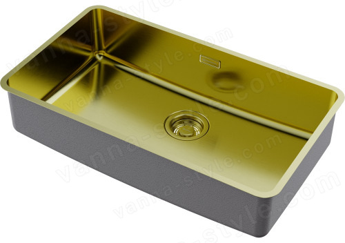 Кухонная мойка Omoikiri Omi 73-U/I Ultra-LG 4997562 73x41.5 стальная, светлое золото