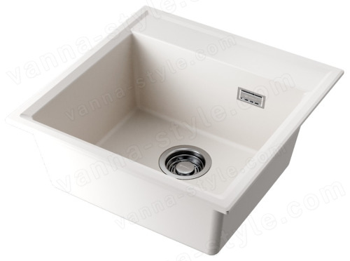 Кухонная мойка Omoikiri Daisen 51-PA 4997576 51x51 из искусственного гранита, пастила