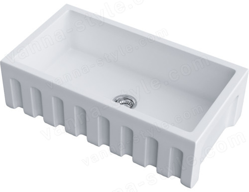 Кухонная мойка Omoikiri Mikura 83-WH 4997080 84x46 керамическая, белый