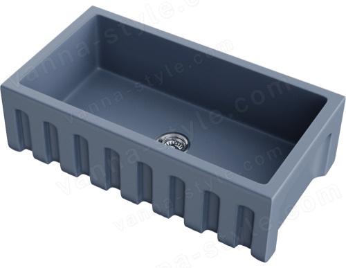 Кухонная мойка Omoikiri Mikura 83-SB 4997083 84x46 керамическая, smoky blue