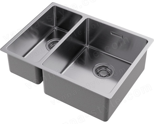 Кухонная мойка Omoikiri Tadzava 58-2-U/I-IN-R ULTRA 15 4997117 58x44 стальная, сталь