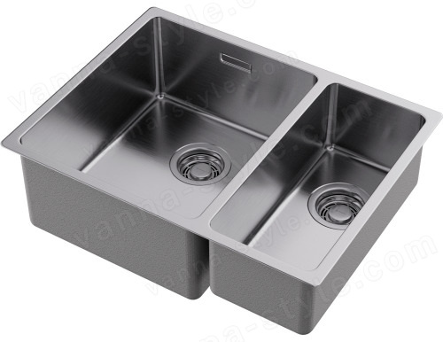 Кухонная мойка Omoikiri Tadzava 58-2-U/I-IN-L ULTRA 15 4997118 58x44 стальная, сталь