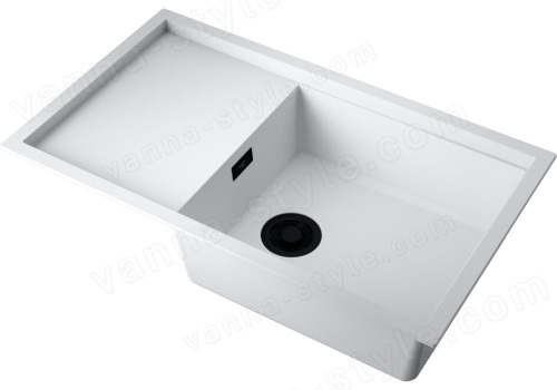 Кухонная мойка Omoikiri Sintesi 86-WH 4997131 86x50 из искусственного камня, белый