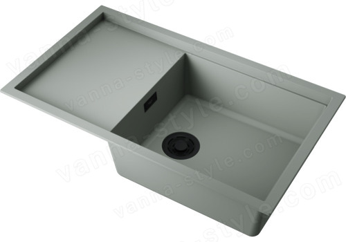 Кухонная мойка Omoikiri Sintesi 86-WG 4997133 86x50 из искусственного камня, wind green