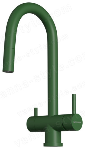 Смеситель для кухни Omoikiri Akita-S RG 4994437 с выдвижным шлангом и подключением фильтра, royal g