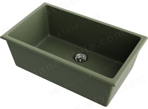 Кухонная мойка Omoikiri Okinoshima 76-U/I-OL 4997147 76x46 керамическая, olive